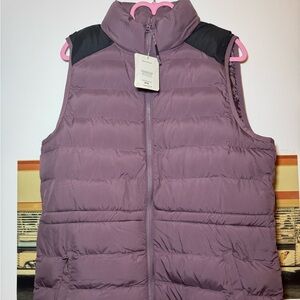 Purple puffer vest from Fabletics brand new